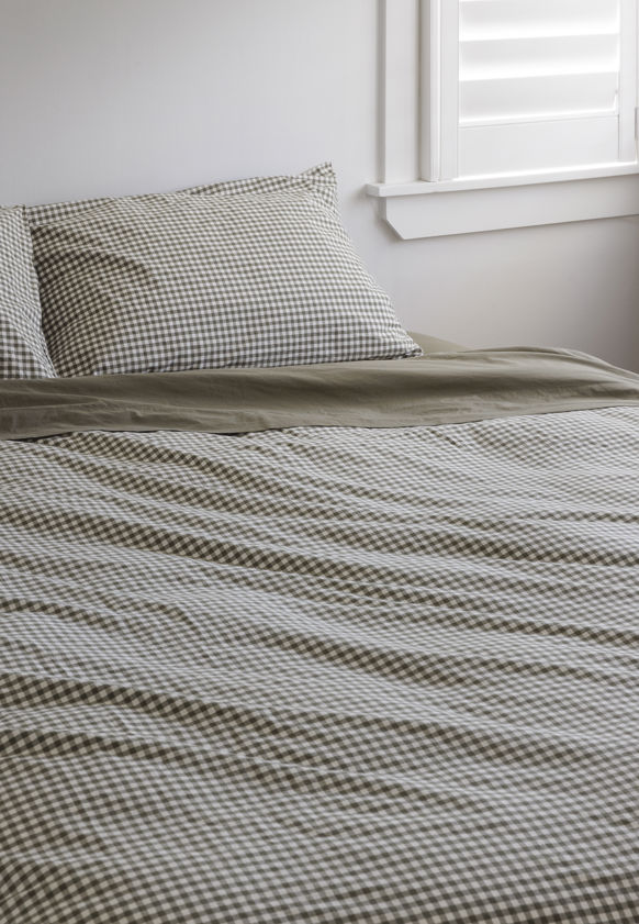 Gingham Organic Cotton Duvet