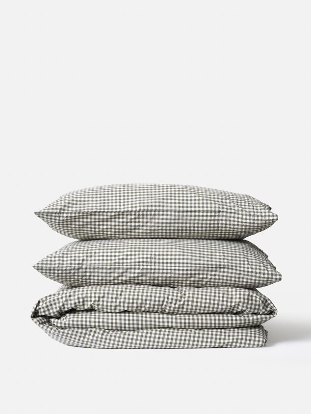 Gingham Organic Cotton Duvet
