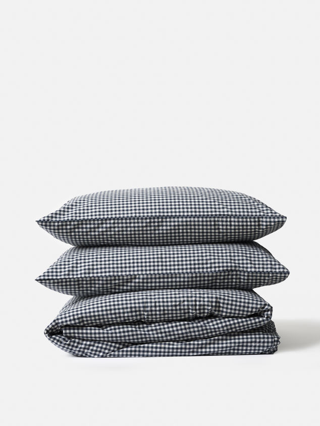 Gingham Organic Cotton Duvet Cover