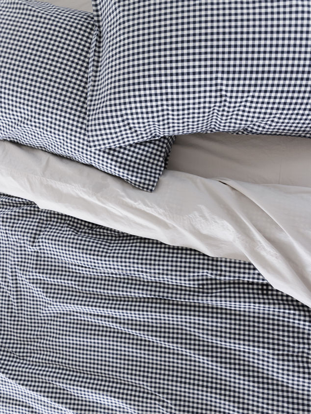 Gingham Organic Cotton Lodge Pillowcase Pair