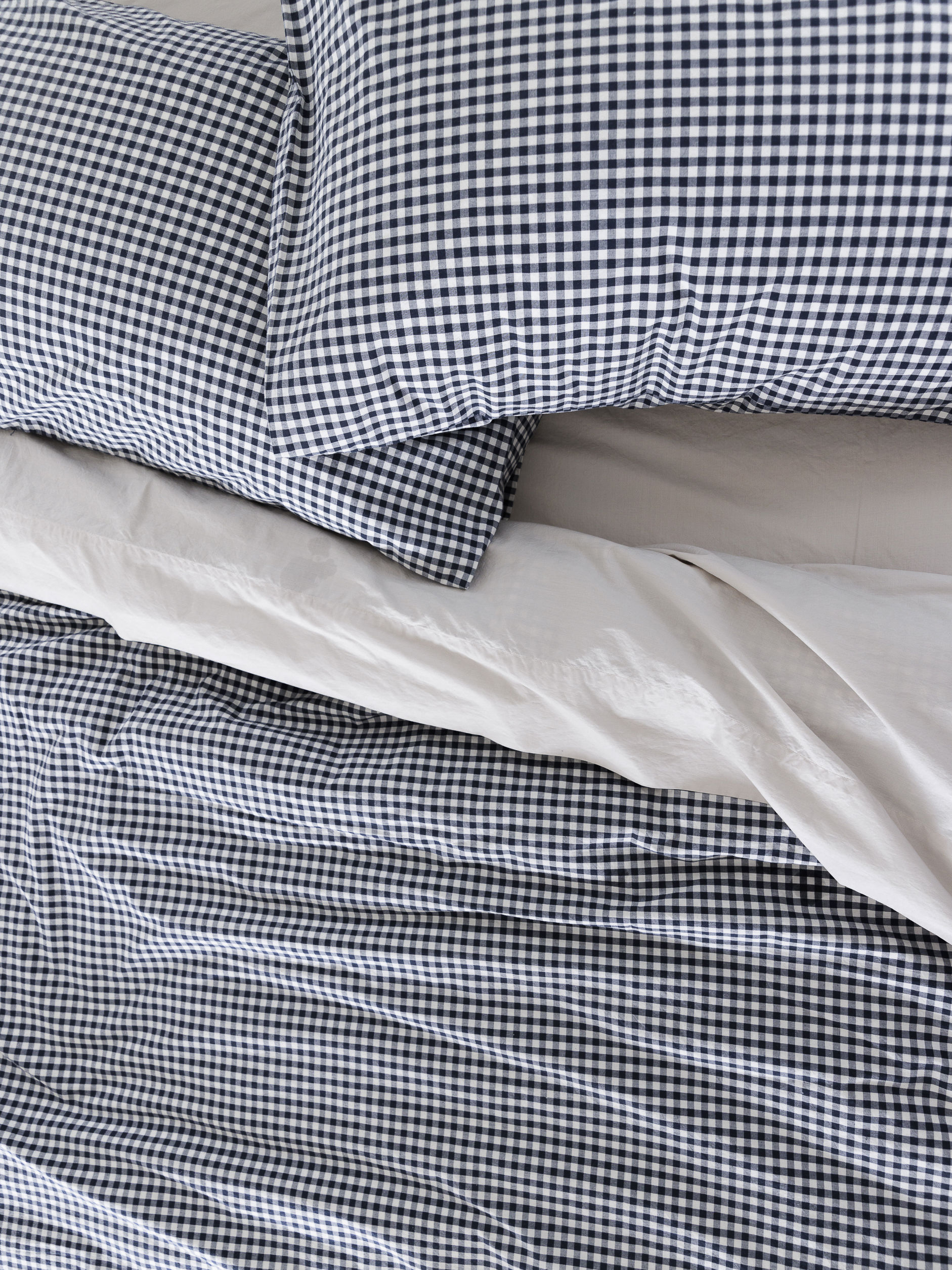 Gingham Organic Cotton Lodge Pillowcase Pair