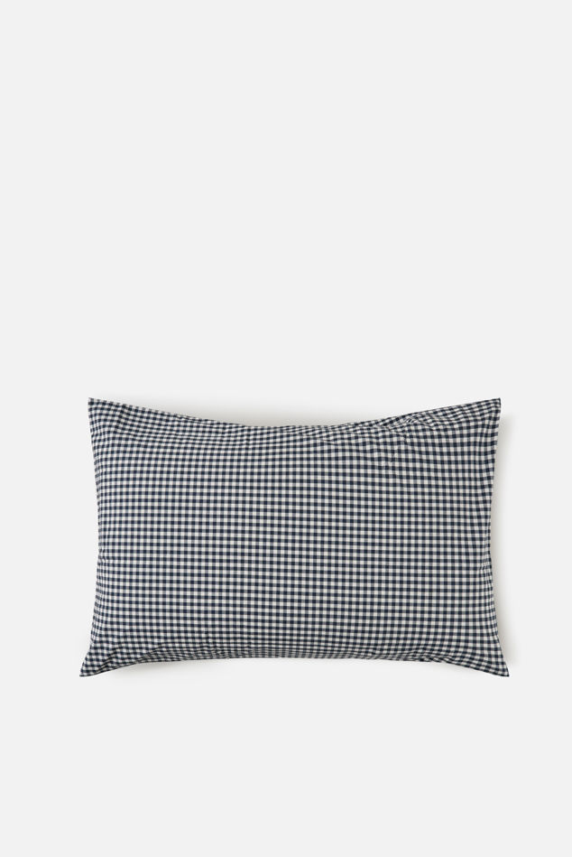 Gingham Organic Cotton Lodge Pillowcase Pair
