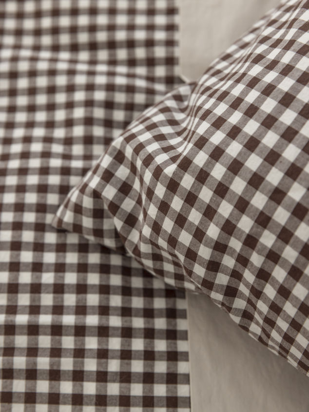 Gingham Organic Cotton Euro Pillowcase