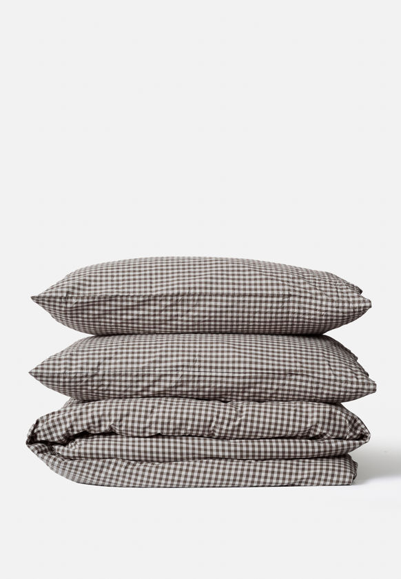 Gingham Organic Cotton Duvet Cover