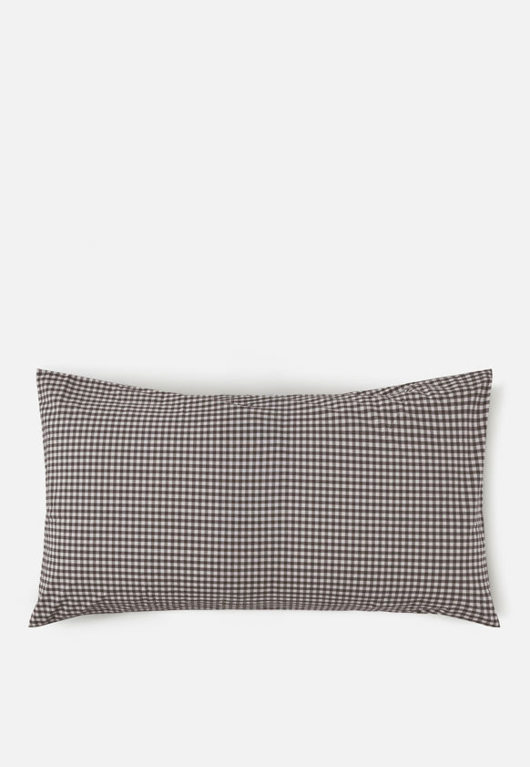 Gingham Organic Cotton Lodge Pillowcase Pair