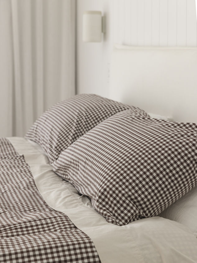 Gingham Organic Cotton Pillowcase Pair