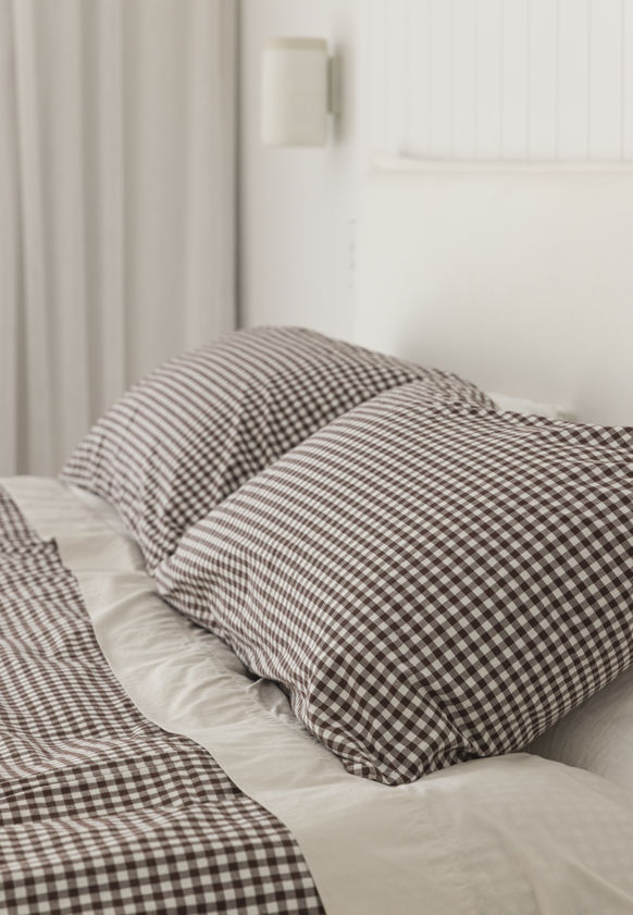 Gingham Organic Cotton Pillowcase Pair