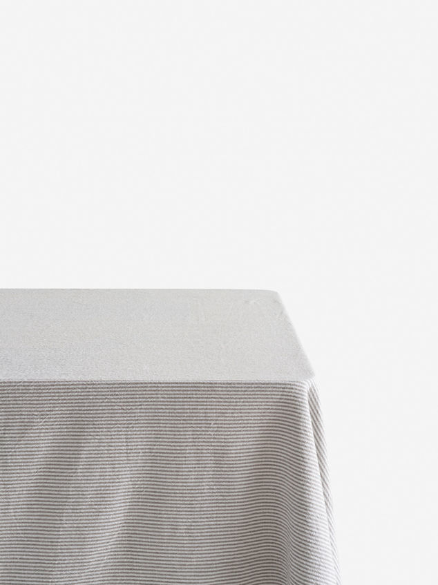 Stripe Washed Cotton Tablecloth