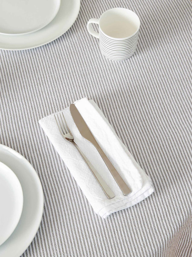 Stripe Washed Cotton Tablecloth