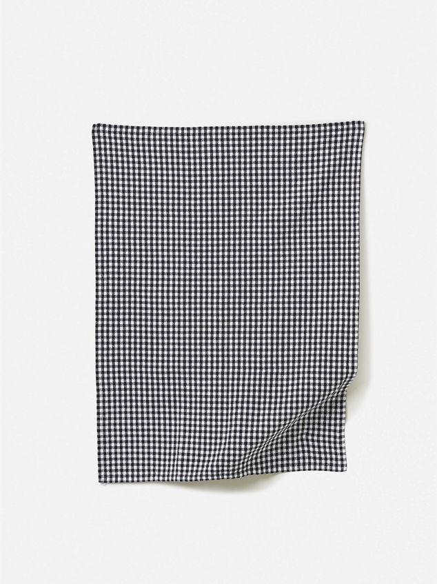 Gingham Washed Cotton Tea Towel
