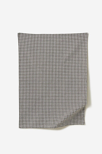 Gingham Washed Cotton Tea Towel
