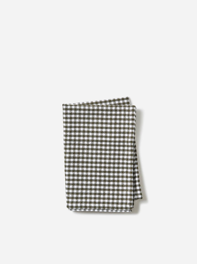 Gingham Washed Cotton Tea Towel