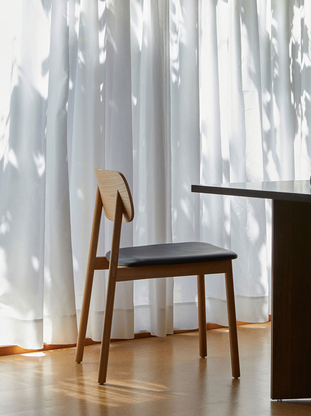 Radial Dining Chair w/ Leather Seat