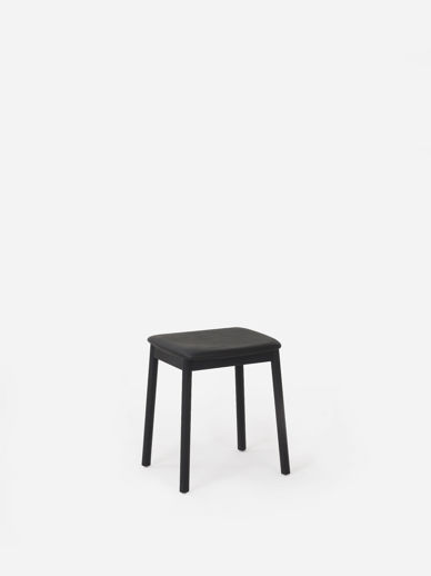 Radial Stool Low w/Leather Seat