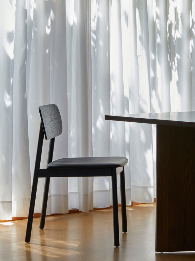 Radial Dining Chair w/ Leather Seat