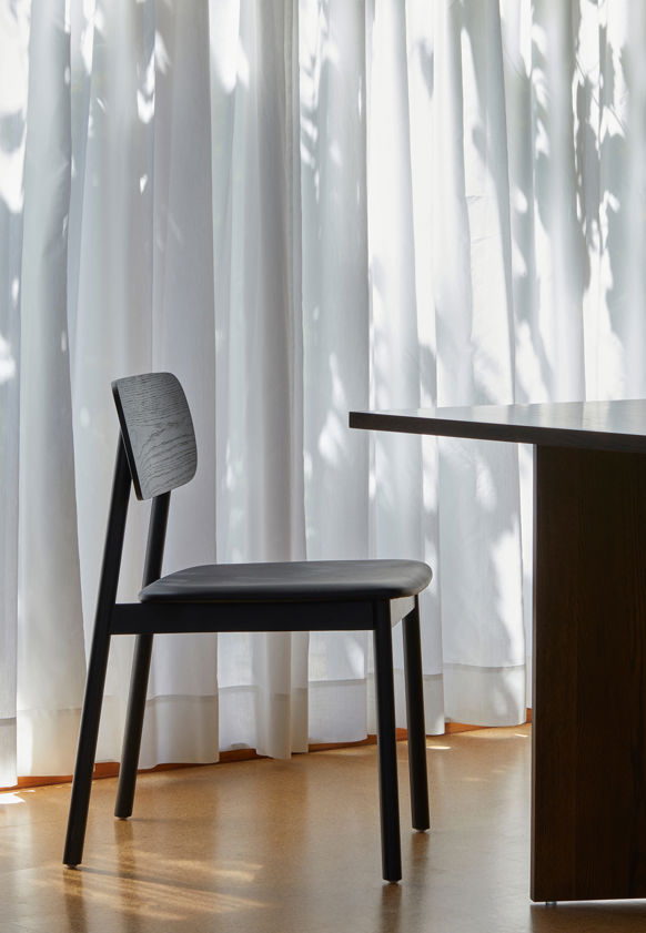 Radial Dining Chair w/ Leather Seat