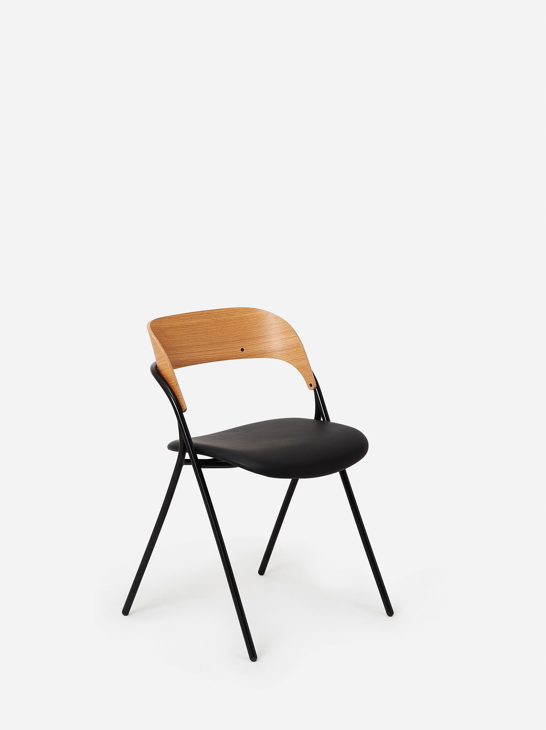 Trace Dining Chair w/ Leather Seat