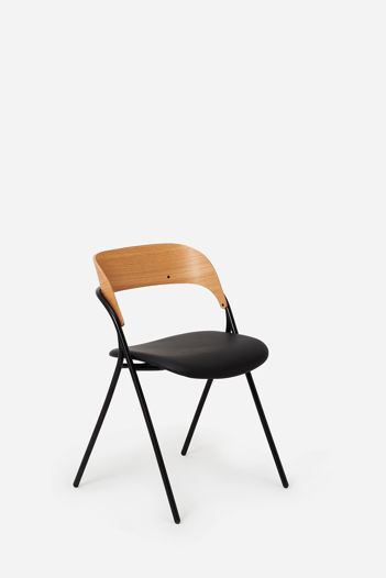 Trace Dining Chair w/ Leather Seat