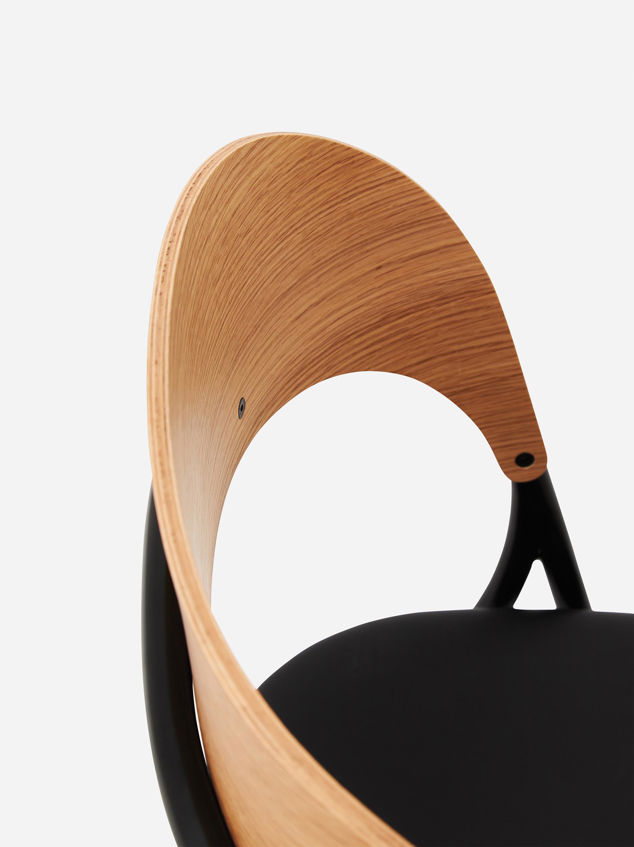 Trace Dining Chair w/ Leather Seat