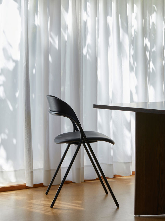 Trace Dining Chair w/ Leather Seat